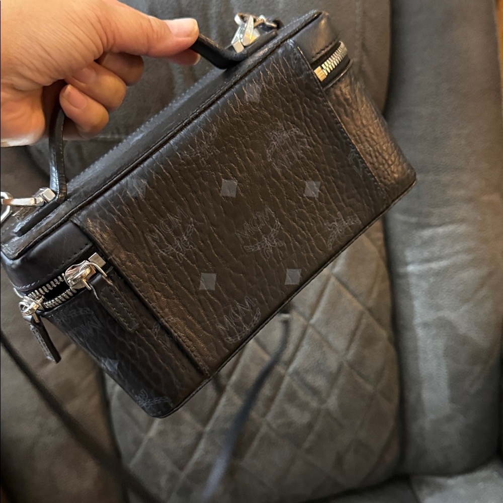 MCM Black Monogram Box Bag - Picture 4 of 6